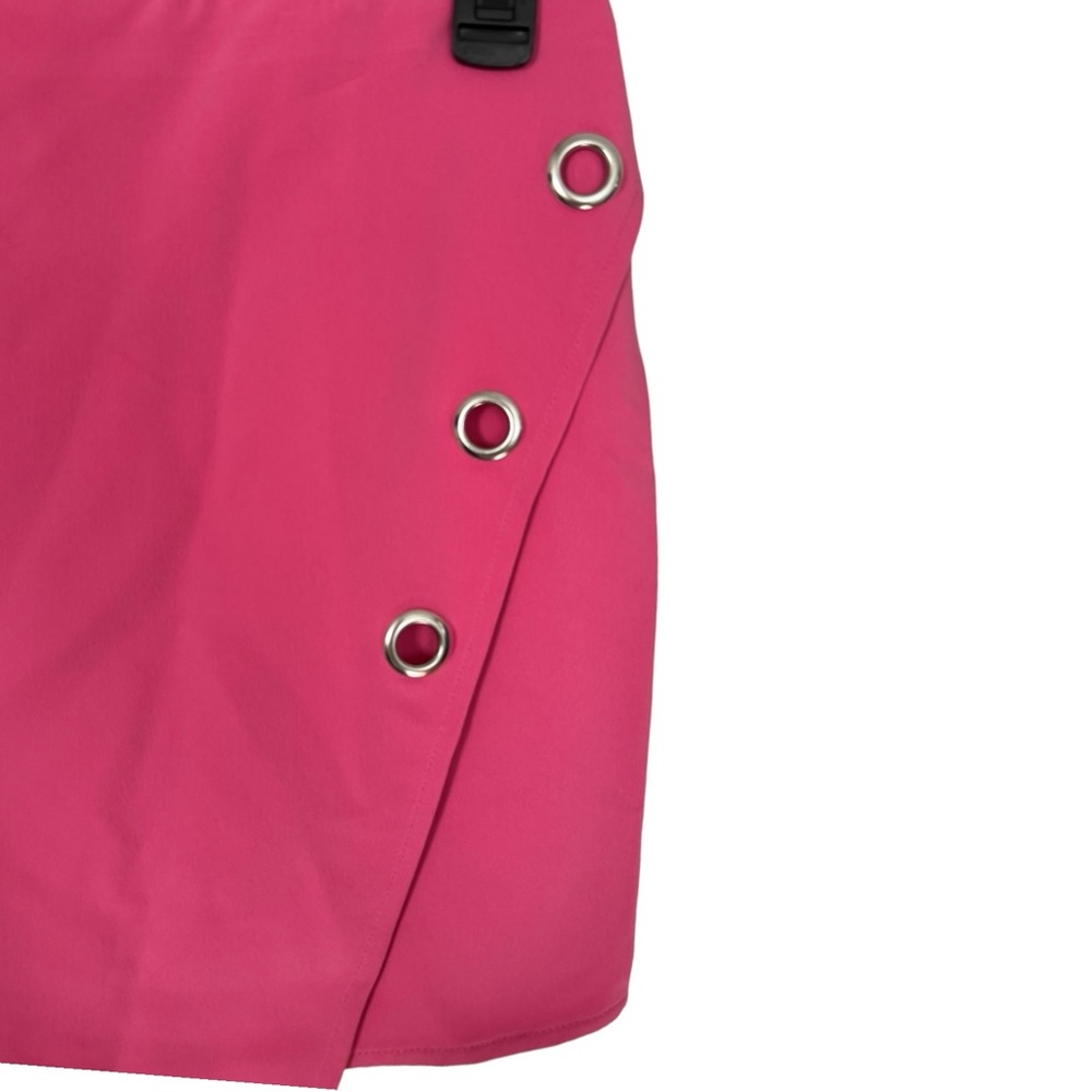 H:ours PENELOPE HOT PINK MINI SKIRT ENVELOPE SLIT SKIRT - Picture 5 of 10